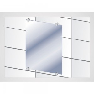Крепление для зеркала ЕВРОПАРТНЕР белое, гладкое, комплект втулка+колпачек 88017