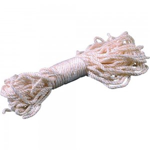 Рыболовная веревка ЕВРОПАРТНЕР крученая, 3 пряди, капрон, D1.5 мм, 20 м 5 2465 0