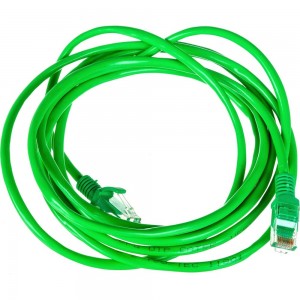 Патч-корд ExeGate UTP-RJ45-RJ45-5e-3M-GN, UTP, cat.5e, 3м, зеленый 258678
