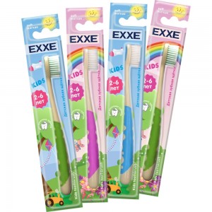 Зубная щетка EXXE Kids детская, 2-6 лет, мягкая 219600