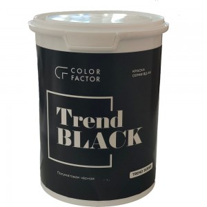 Краска ФАБРИКА ЦВЕТА износостойкая черная полуматовая EU BLACK 2,5 кг ТД000004117