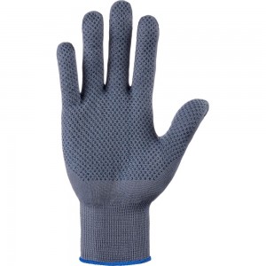 Нейлоновые перчатки с ПВХ Фабрика перчаток 15 класс серые S-L Н-15-СЕР-(S-L)