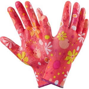 Нейлоновые с нитрилом перчатки Фабрика перчаток Цветок ПЕР-ПУ-ЦВ-960