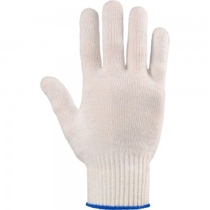 Плотные трикотажные перчатки Фабрика перчаток, с ПВХ, 10 класс, 6 нитей, белые, р.L 6-10-ПЛ-БЕЛ-(L)