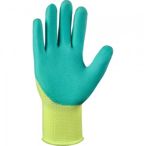 Нейлоновые перчатки Фабрика перчаток, вспененный полиуретан, салатовый ПЕР-САЛАТ-ВП-720
