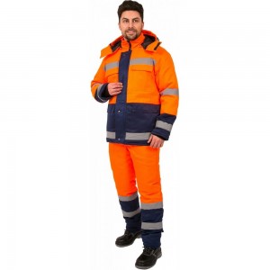 Зимний костюм ФАКЕЛ Дорожник оранжевый/темно-синий, размер 52-54, рост 182-188 87470081.006