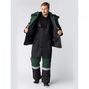 Зимний костюм ФАКЕЛ Профи-Норд черный/зеленый, размер 44-46, рост 182-188 87472508.003