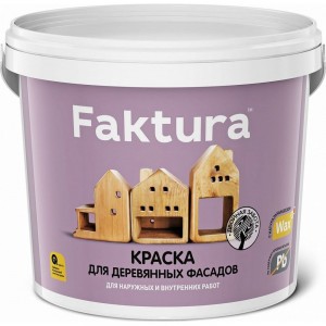 Акриловая краска FAKTURA для деревянных фасадов с натуральным воском и биозащитой, вн/нар, А 9л О02694
