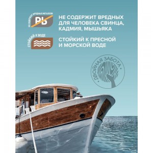 Лак яхтный алкидно-уретановый FAKTURA водостойкий матовый, банка 2.7 л, 208507