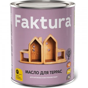 Масло для террас FAKTURA с натуральным воском и тунговым маслом 0,7л 208647