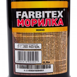 Морилка Farbitex (деревозащитная; водная; 0,5 л; мокко) 4100008064