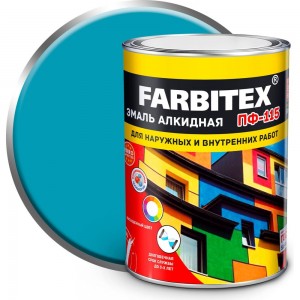 Алкидная эмаль FARBITEX ПФ-115 (светло-голубой; 0.8 кг) 4300006002