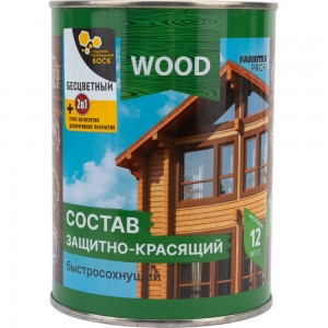 Защитно-красящий состав для древесины FARBITEX (быстросохнущий; бесцветный; 0.75 л) 4300008466