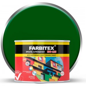 Алкидная эмаль FARBITEX ПФ-115 (ярко-зеленый; 0.4 кг) 4300009078