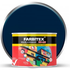 Алкидная эмаль FARBITEX ПФ-115 (синий; 0.4 кг) 4300009080