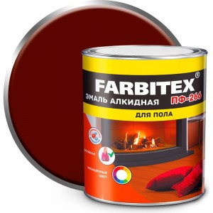 Алкидная эмаль FARBITEX ПФ-266 (красно-коричневый; 2.7 кг) 4300002289