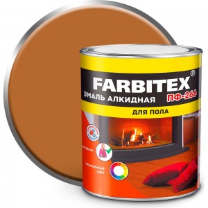 Алкидная эмаль FARBITEX ПФ-266 светлый орех, 1.8 кг 4300011426