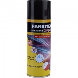 Акриловая эмаль Farbitex аэрозоль, 520 мл, RAL 8019 серо-коричневый 4100008944