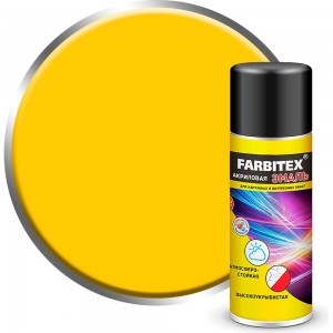Акриловая эмаль Farbitex аэрозоль, 520 мл, RAL 1018 цинковый желтый 4100008928