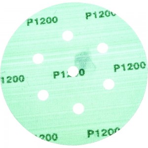 Круг шлифовальный на липучке - зелёный 125 мм, 5 шт, P1200 FASTER TOOLS 8551