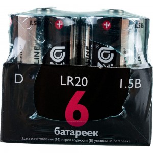 Алкалиновая батарейка ФАZА LR20 Alkaline Pack-6 5030633