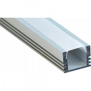 Накладной профиль FERON серебро 2м, с заглушкой, д/LED лент 10266