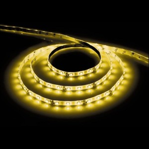 Cветодиодная LED лента FERON 60SMD(3528)/м, 4.8 Вт/м, 5м, IP65, 12V, желтый LS604 27674