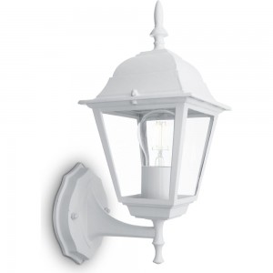 Садово-парковый светильник, четырехгранный на стену вверх 60W E27 230V, белый FERON 4101 11013