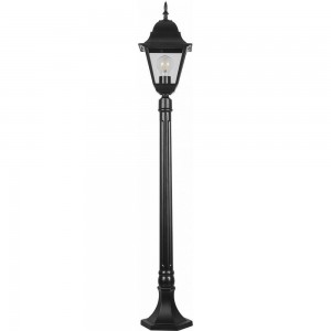 Садово-парковый светильник, столб 100W E27 230V, черный Feron 4210 11034
