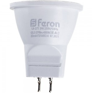 Светодиодная лампа MR11 G5.3 3W 4000K FERON LB-271 25552