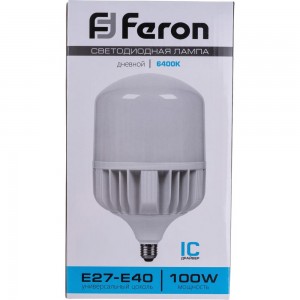 Светодиодная лампа 100W 230V E40 6400K Feron LB-65 25827