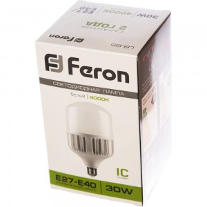 Светодиодная лампа 30W 230V E27 4000K Feron LB-65 25818