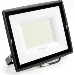 Светодиодный прожектор 2835 SMD 150W 6400K IP65 AC220V/50Hz, черный с матовым стеклом Feron LL-923 32104