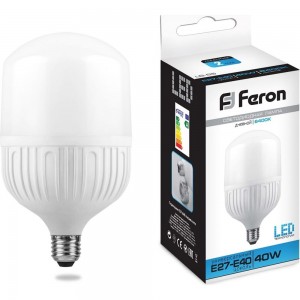 Светодиодная лампа 40W 230V E27 6400K Feron LB-65 25538