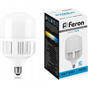 Светодиодная лампа 60W 230V E40 6400K Feron LB-65 25782