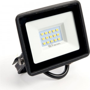 Светодиодный прожектор 2835 SMD 20W 4000K IP65 AC220V/50Hz, черный 14*121*26мм FERON LL-919 29493