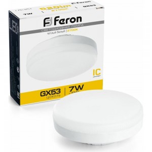 Светодиодная лампа FERON 7W 230V GX53 2700K, LB-451 25831