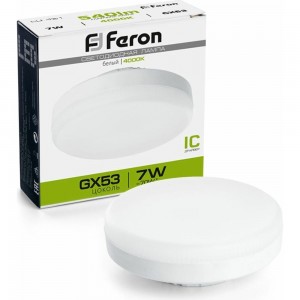 Светодиодная лампа FERON 7W 230V GX53 4000K, LB-451 25828