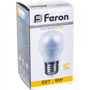 Светодиодная лампа FERON 9W 230V E27 2700K, LB-550 25804