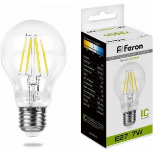 Светодиодная лампа FERON 7W 230V E27 4000K, LB-57 25570