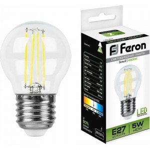 Светодиодная лампа FERON 5W 230V E27 4000K, LB-61 25582