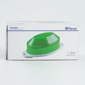 Cветильник-вспышка FERON стробы, 18LED 1,3W, зеленый STLB01 29897