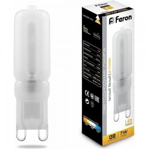 Светодиодная лампа FERON 7W 230V G9 2700K, LB-431 25755