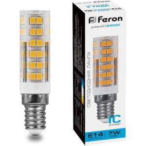 Светодиодная лампа FERON 7W 230V E14 6400K, LB-433 25986