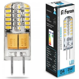 Светодиодная лампа FERON 3W 12V G4 6400K, LB-422 25533