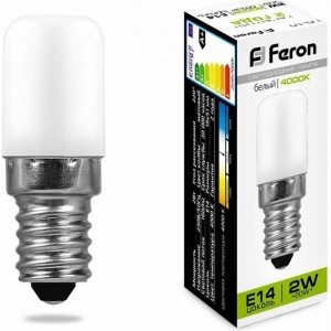 Светодиодная лампа для холодильников FERON 2W 230V E14 4000K, LB-10 25897