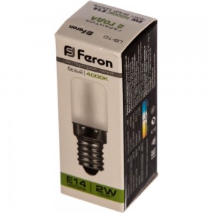 Светодиодная лампа для холодильников FERON 2W 230V E14 4000K, LB-10 25897