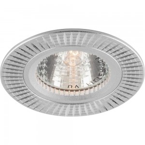 Встраиваемый потолочный светильник FERON MR16 G5.3 серебро, GS-M369 17933