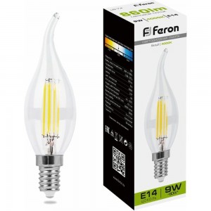 Светодиодная лампа FERON 9W 230V E14 4000K, LB-74 25962