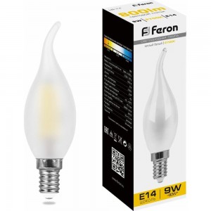 Светодиодная лампа FERON 9W 230V E14 2700K матовая, LB-74 25959
